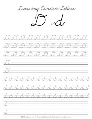 How to Write the Letter D in Cursive: A Journey Through Loops and Lines